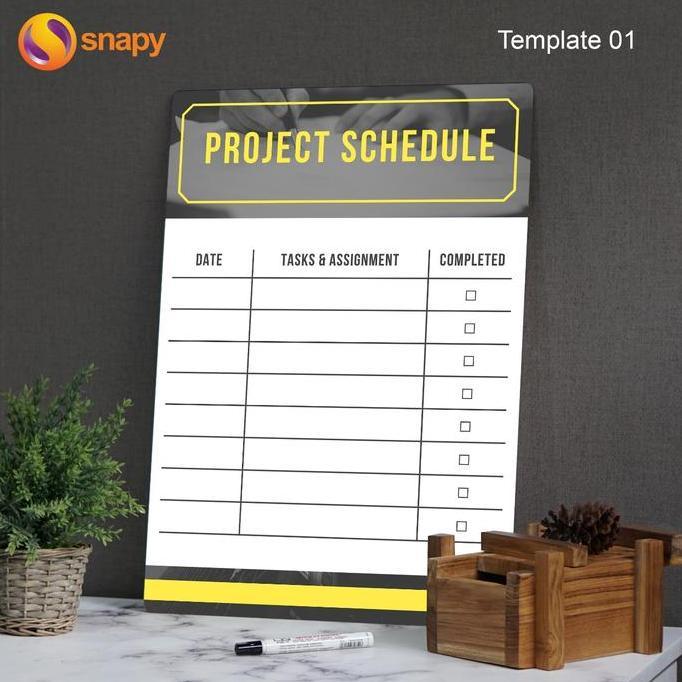 Weekly Planner Akrilik | Wall Planner Dinding | Schedule Board