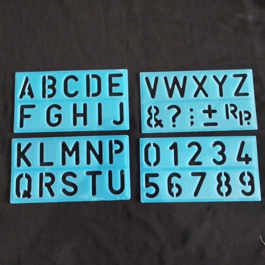 Mistar Sablon Huruf ,Angka BT 430(Perpcs)