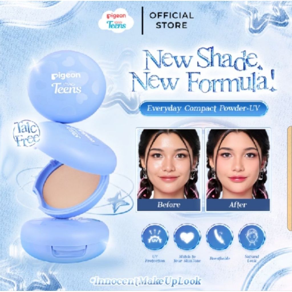 PIGEON TEENS Compact Powder + UV Protection - Sand