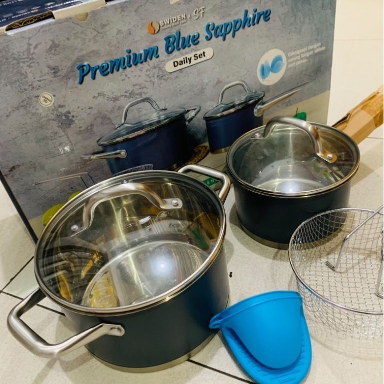 Panci Swiden x SF Premium Blue Sapphire Daily Set