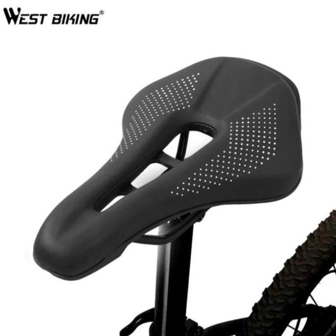 Sadel Jok Sepeda WestBiking TAFFSPORT Fixie Roadbike MTB Lipat Folding Model Fizik Bolong Titik WEST