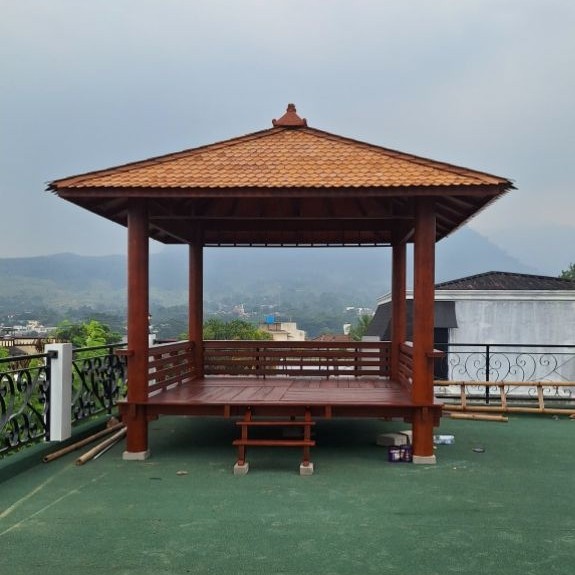 gazebo kayu kelapa 3x3 meter