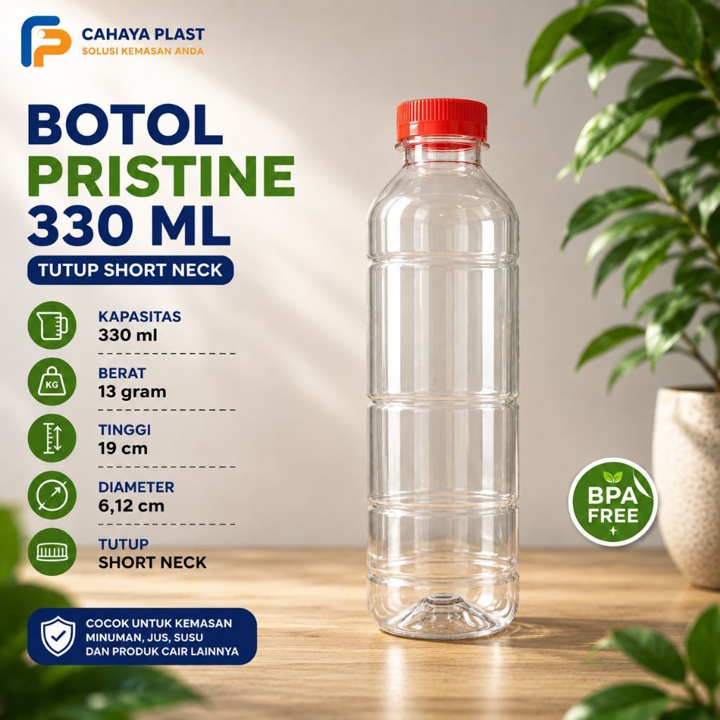 Botol Plastik 330Ml-Botol Pristine 330Ml-Botol Minuman 330Ml