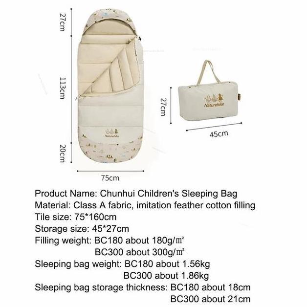 SLEEPING BAG ANAK NATUREHIKE CNH22SD001 Camping Tidur KSS