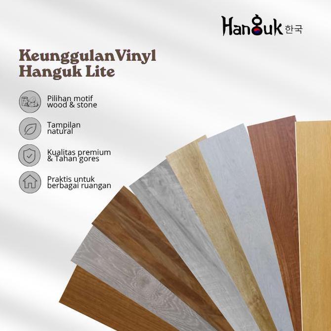 AHMADGOEDANG3 - LANTAI VINYL PLANK 2MM HANGUK LITE HARGA PER BOX MOTIF KAYU LEMBARAN