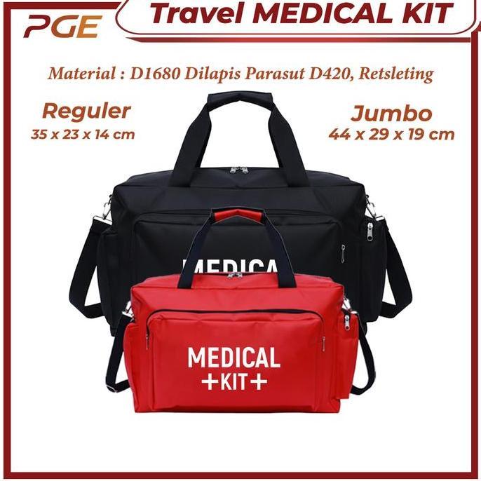 :::::::] Jumbo Travel Medical Kit Bag Tas Perlengkapan Medis Emergency Kit P3K SAR First Aid Tas Oba