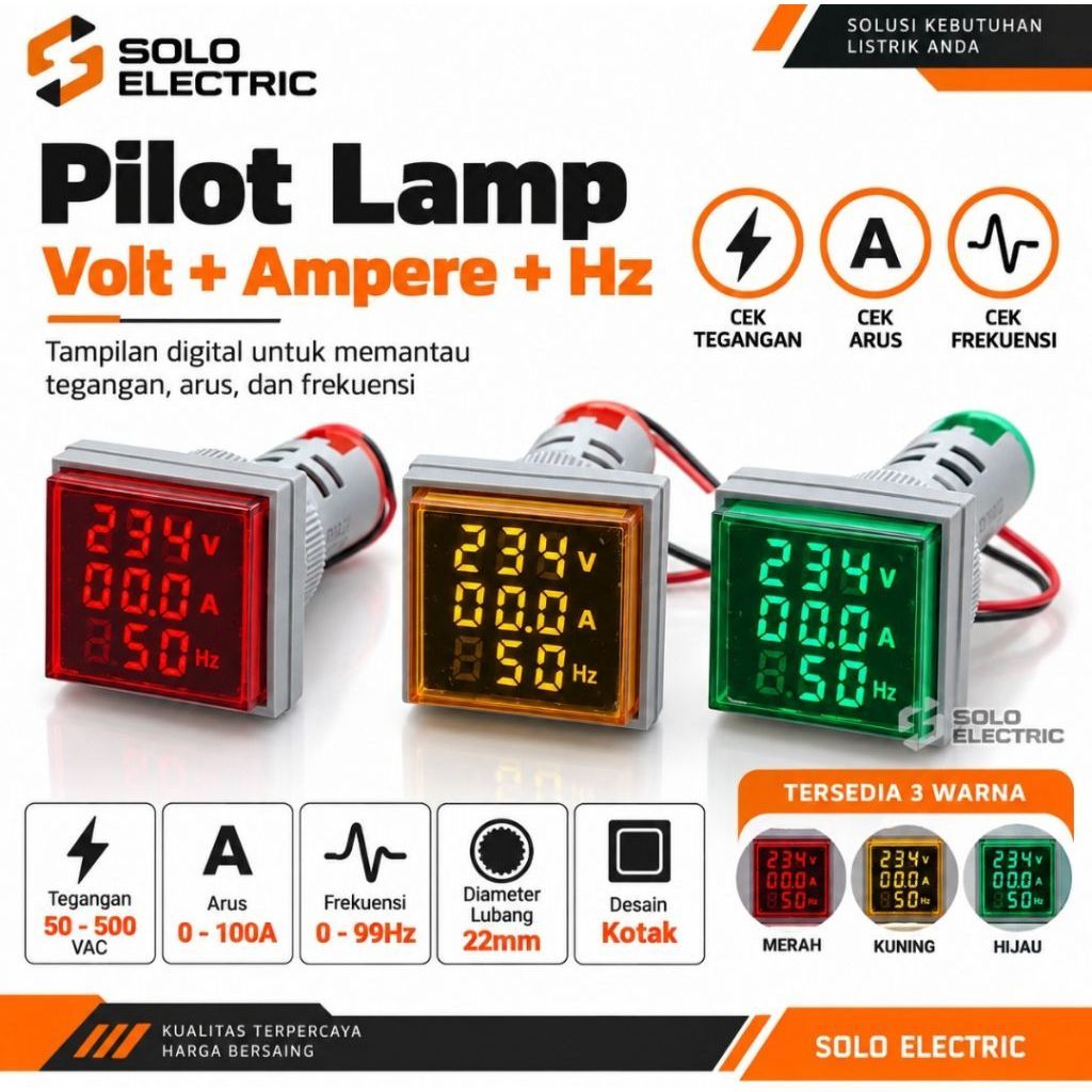 Pilot Lamp Ampere Volt Hz / Pilot ampere / Pilot Volt / Pilot hz