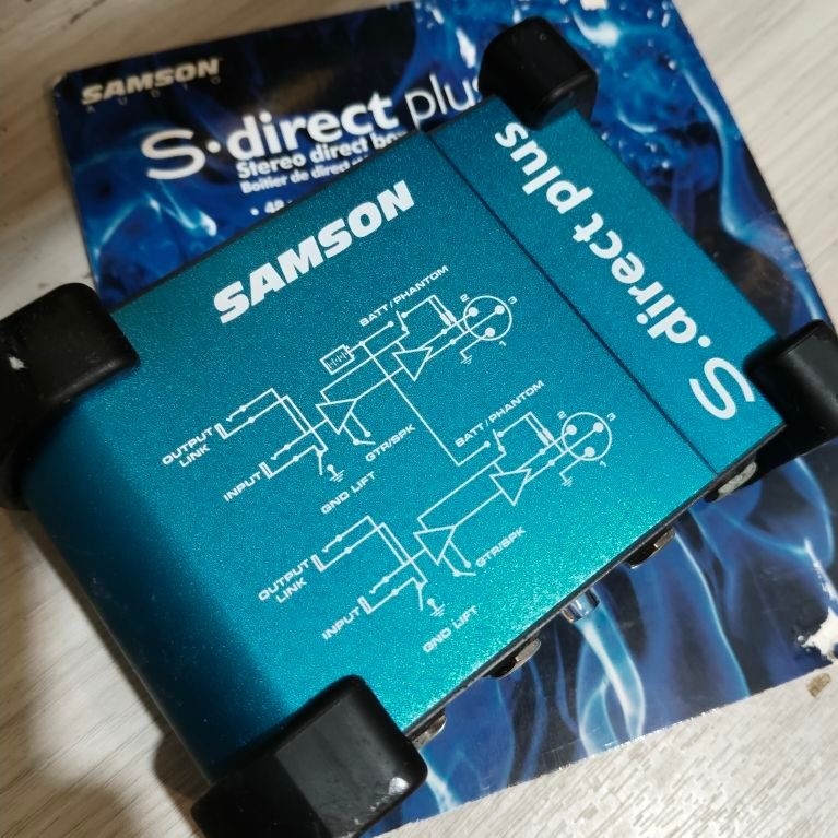 DI Box active Dual Chanel SAMSON S-direct plus Boxer de Direct Stereo Direct Box Audio dengan Phanto