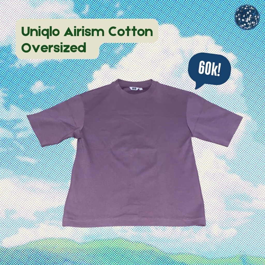 Uniqlo Airism Oversized Shirt ~ Purple