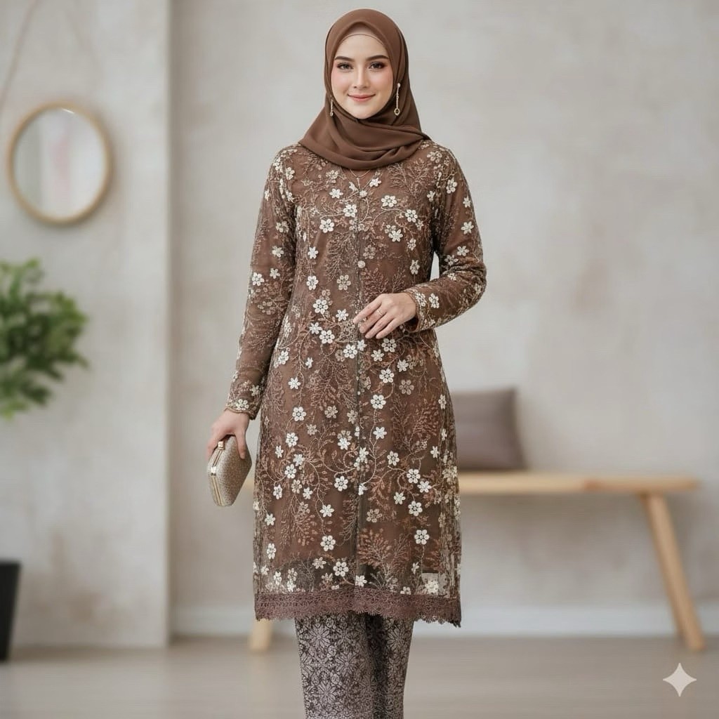 Lili outer // outer kebaya // luaran kebaya lace // outer tile // rok songket