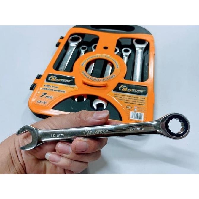 KUNCI RACHET RING PAS SET 7PCS WRENCH RING PAS RATCHET SET 7 PCS
