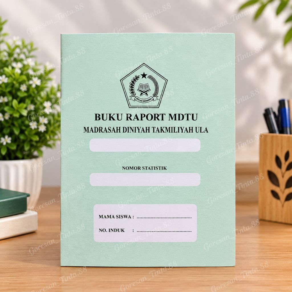 Buku raport MDTU size A5 terbaru ( Madrasah Diniyah Takmiliyah Ula )