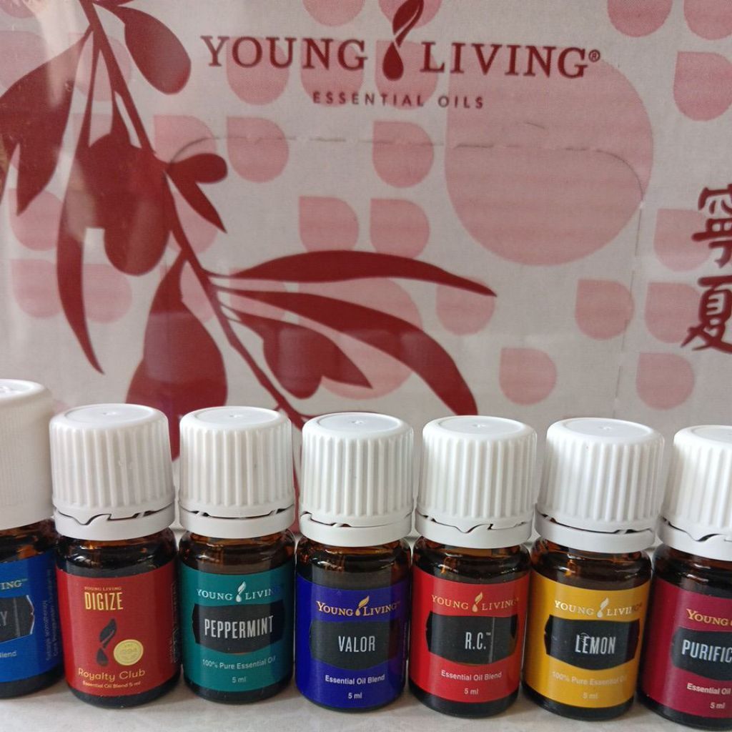 YL 5ml lemon oil young living,peppermint oil young living,rc oil young living,valor oil young living