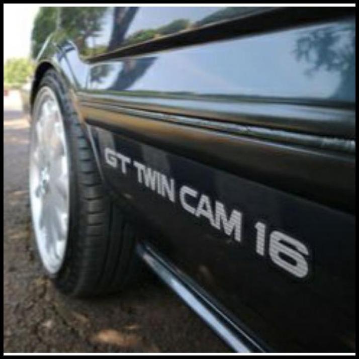 TERLARIS 2PCS STICKER PINTU COROLLA TWINCAM AE92 GT TWINCAM 16 (BUKAN CUTTING) 