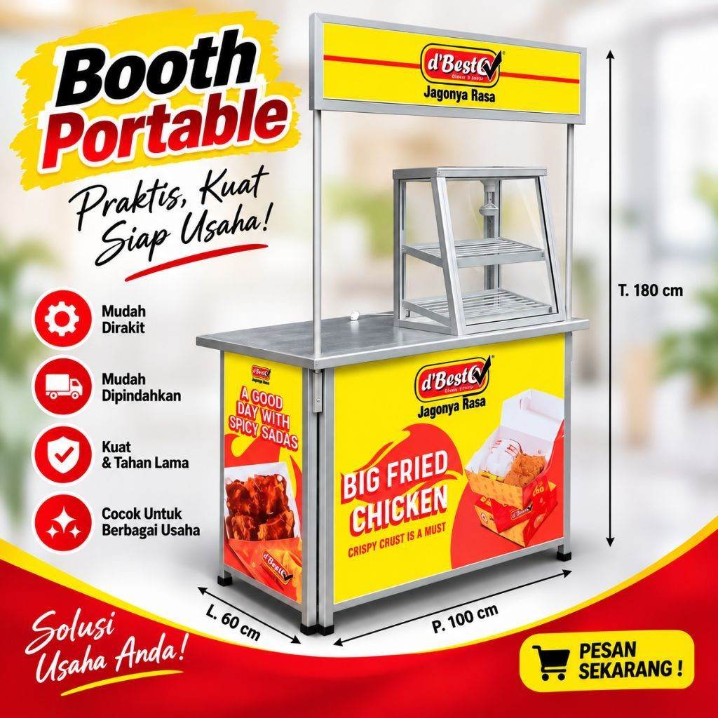 Booth Portable Full Gambar Etalase Ayam