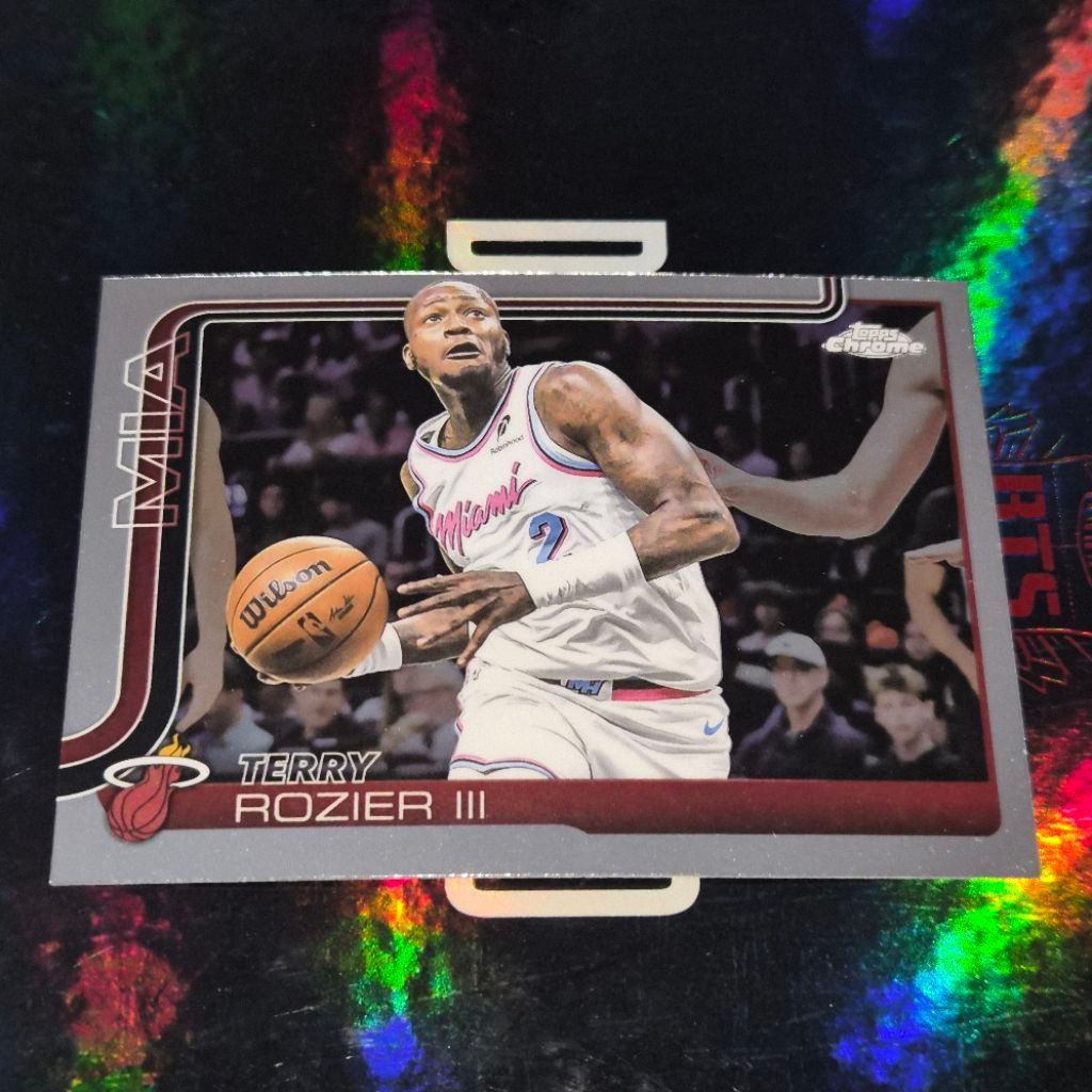Kartu Topps Chrome basketball Terry Rozier III Miami Heat Chrome #112 NBA 2025