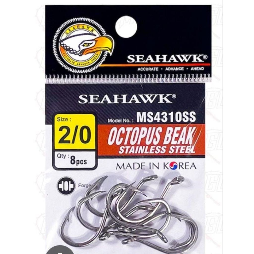 Mata Kail Pancing Seahawk Octopus Beak Stainless Steel (Model No. MS4310SS)