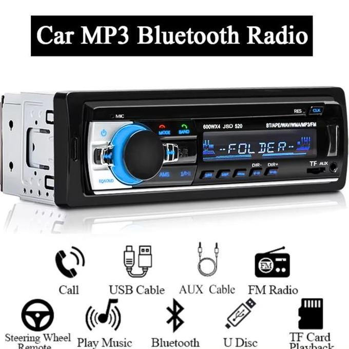 Taffware JSD 530 Tape Mobil Bluetooth Full Bass Amplifier Mobil Super Bass 12 Volt MP3 Player