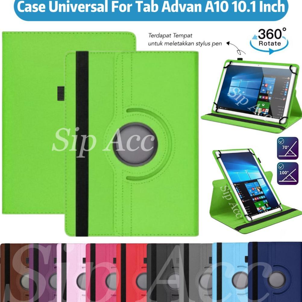 NEW Case Advan Tab A10 | Advan Tab A10 | 10 Inch 10.1 Sarung Tablet Flip Cover Rotary Casing Stand S