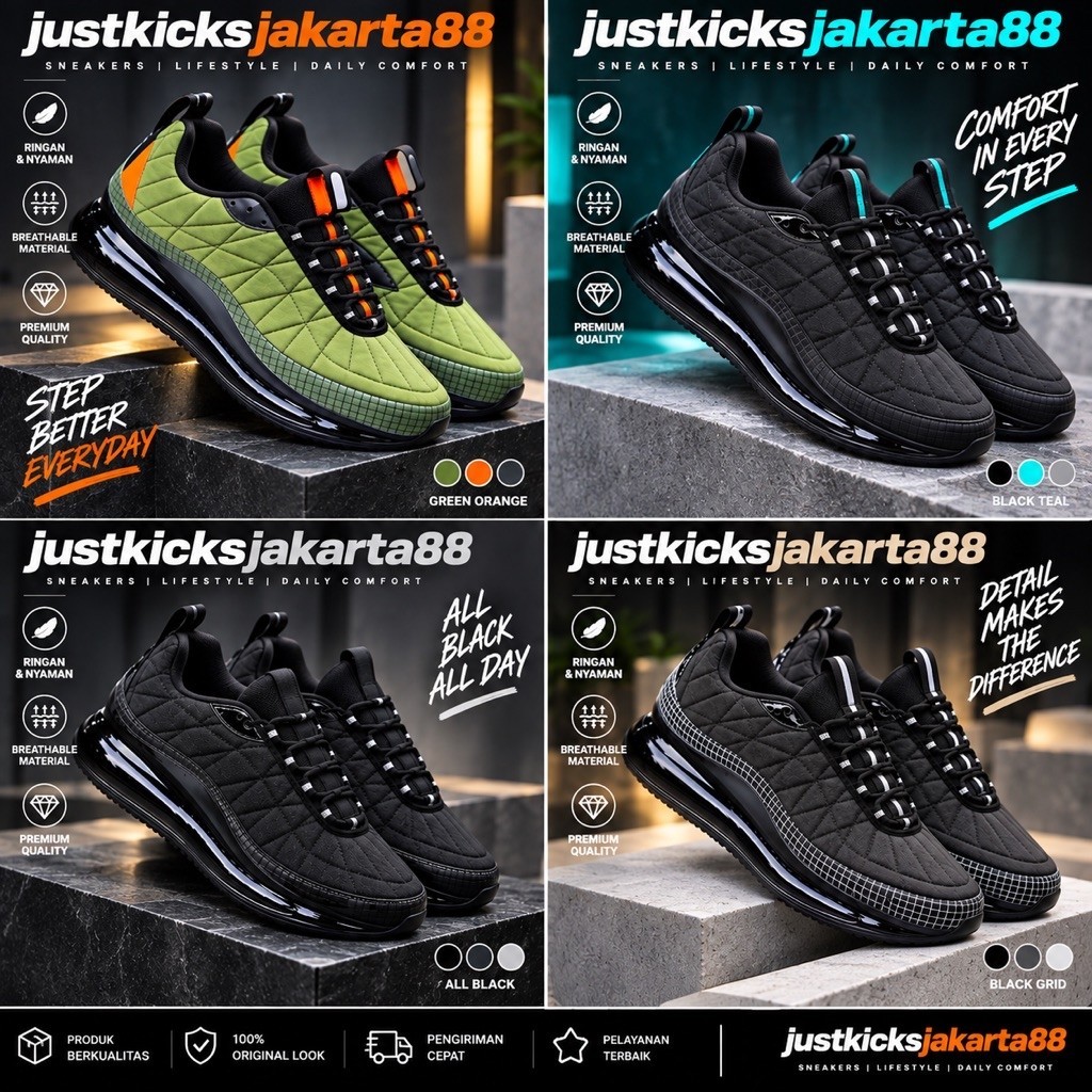 Sepatu Am Tabung 720 818 Black Blue