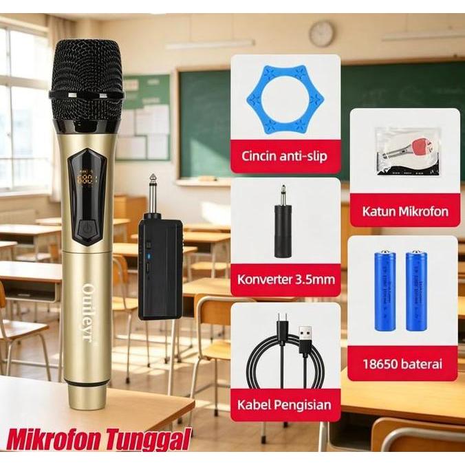 Mikrofon Karaoke Wireless Mikrofon Profesional Mikrofon Handheld UHF Mic Wireless Karaoke