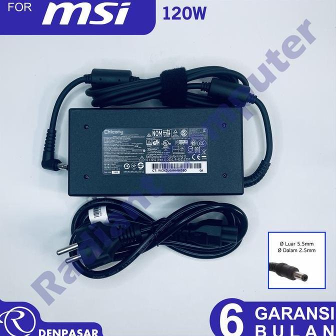 Adaptor Charger MSI Chicony MSI GE60 GE62 GE70 GP60 GP72 GP70