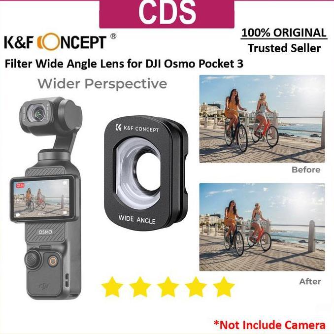 KNF CONCEPT Filter DJI Osmo Pocket 3 & Osmo Pocket 4 - Magnetic Wide Angle Lens - Lensa Wide Angle o