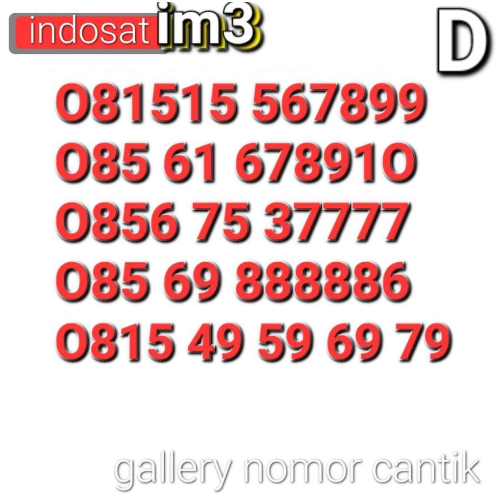 nomor im3 567899 - nomor Indosat 7777
