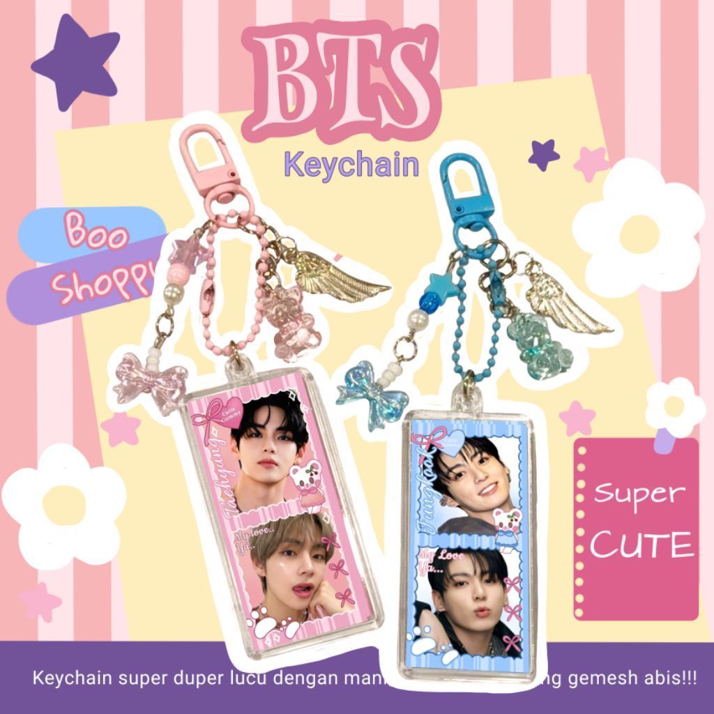 KEYCHAIN PHOTOSTRIP BTS/ BTS CLEAR KEYCHAIN ACRYLIC/ GANTUNGAN KUNCI BTS/ GANCI KEYCHAIN BTS