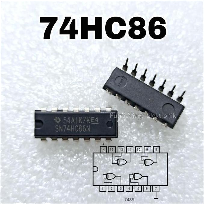 IC TTL 7486 74HC86 DIP 14P / SN74HC86N / HD74HC86P