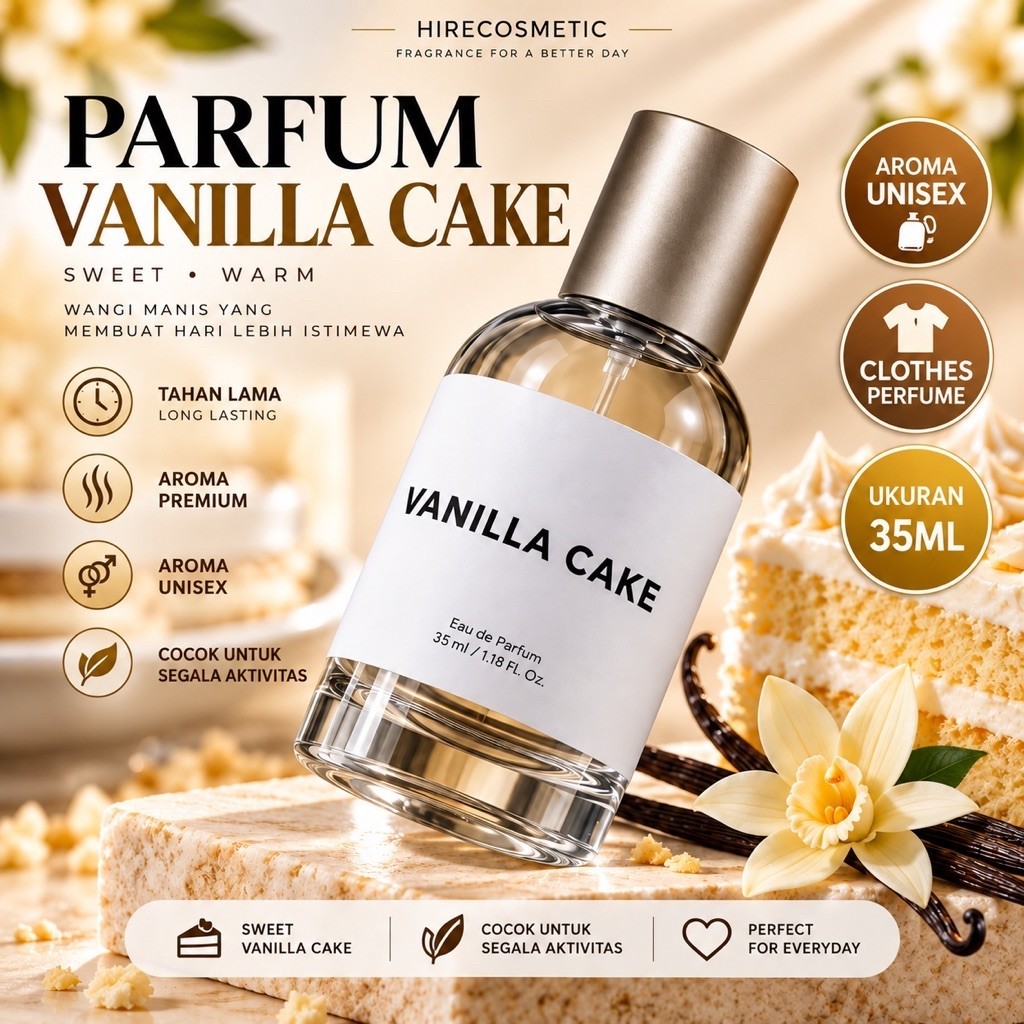 Parfum Kualitas Premium Vanilla Cake Paling Wangi EDP 35ML