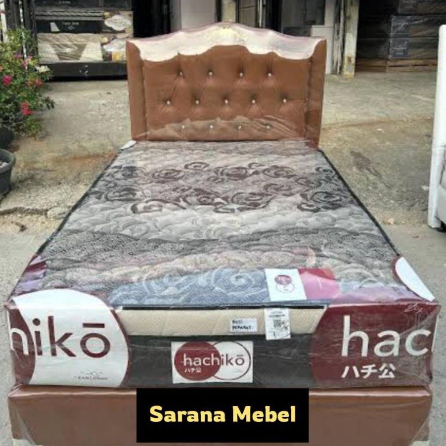 Springbed Matras Hachiko Lapis Single 100x200 Set dengan Dipan