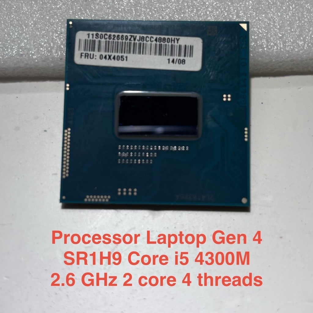 Processor laptop intel Core i5 4300M 2.6 GHz 2 core 4 threads