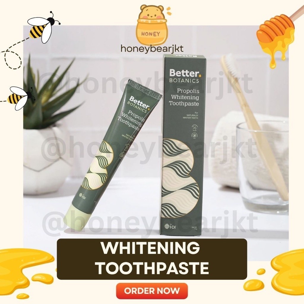 Better botanics propolis whitening toothpaste / pasta gigi hdi / pemutih gigi odol pasta gigi