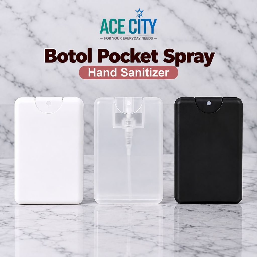 Botol Spray Parfum / Hand Sanitizer 20ml Card / Pocket / Kartu Plastik Size Model untuk Hand Sanitiz