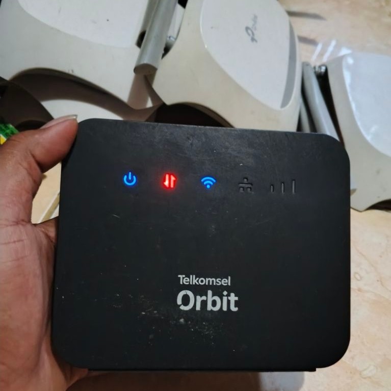 ORBIT CPE Router 4G Second Support Telkomsel Buysmart Smartfren Hitam Adaptor