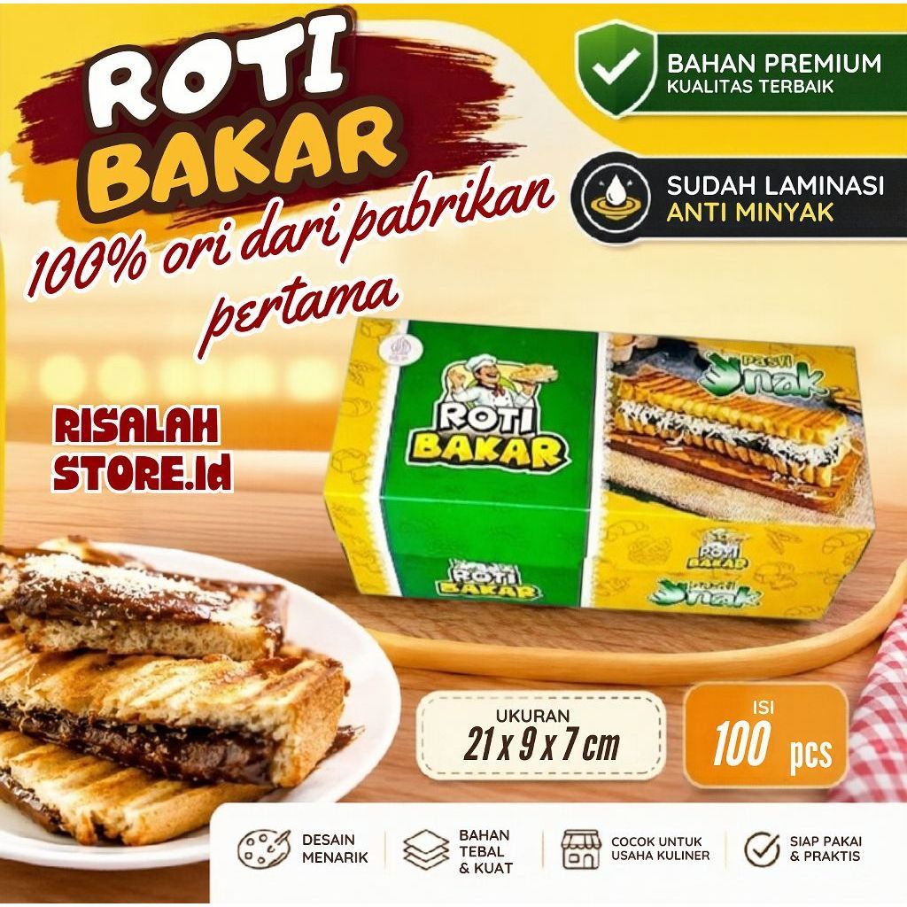 KARDUS BOX ROTI BAKAR | KEMASAN ROTI BAKAR