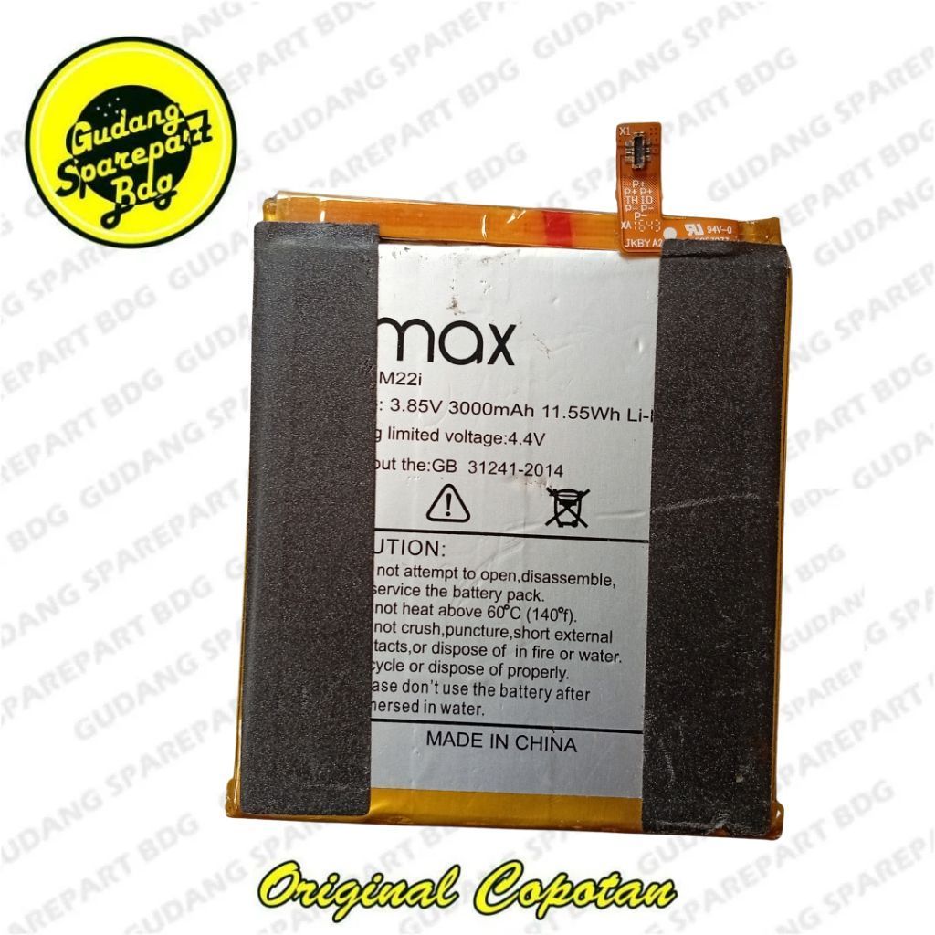 Baterai Baterry Himax M22i 3000 mAh Second Original Copotan