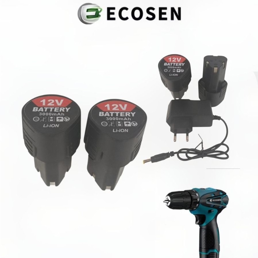 ECOSEN BATERAI BOR CORDLESS 12V ECOSEN BOR BATREI 12V ECOSEN
