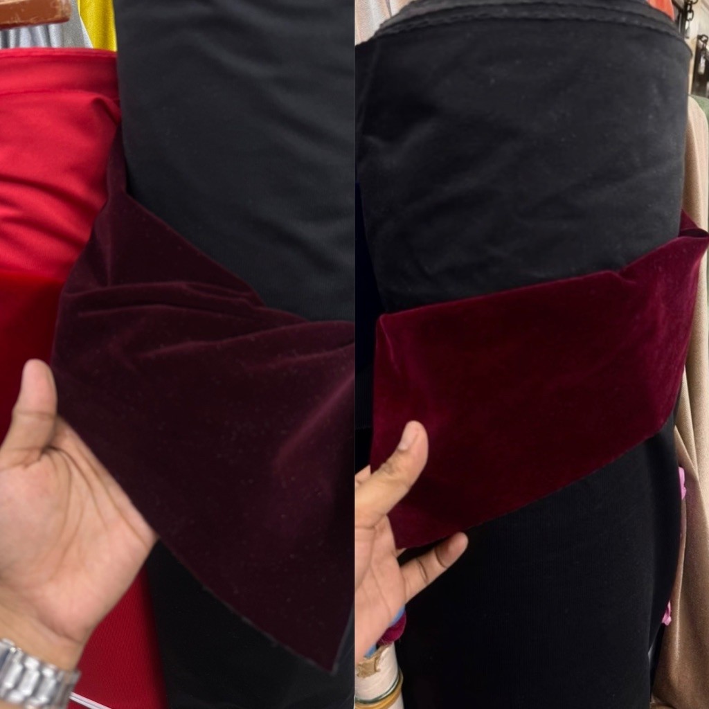 Kain Bludru Tidak Melar / Kain Bludru Non Stretch / Kain Bludru Silat / Kain Bludru Kebaya