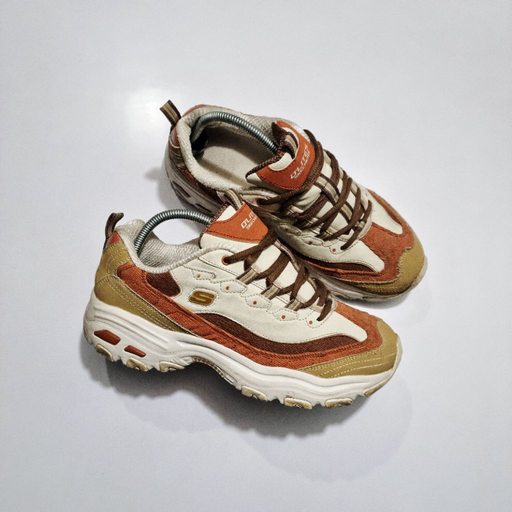 Skechers D'Lites 1.0 'Cream Brown Orange' Original Second Size 42/27cm