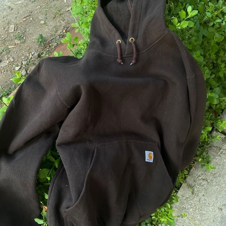 Carhartt Basic Logo Hoodie Dark Brown