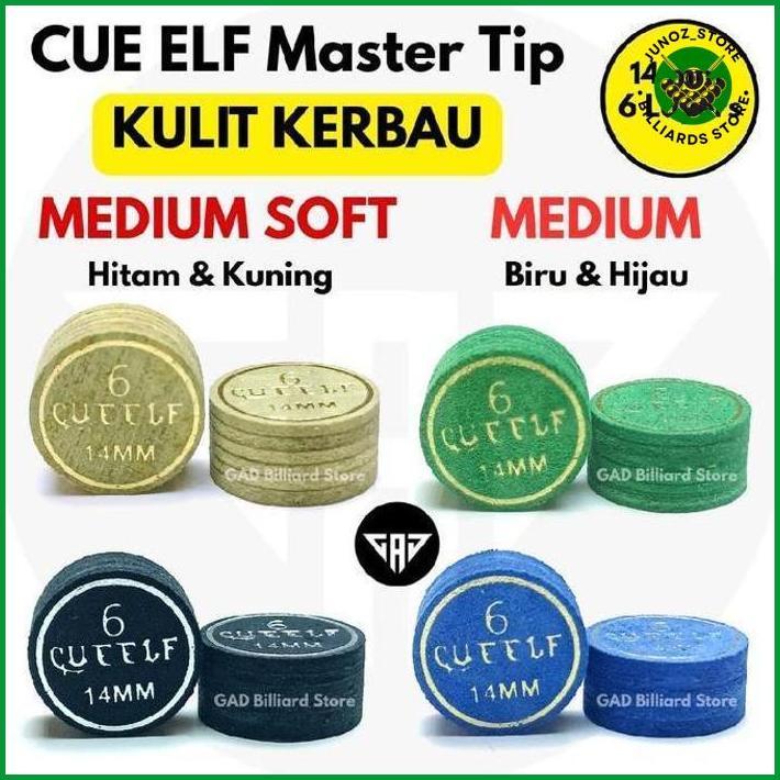 Cue Elf Cue Tip Play Billiard | Bahan Kulit Kerbau Forsale