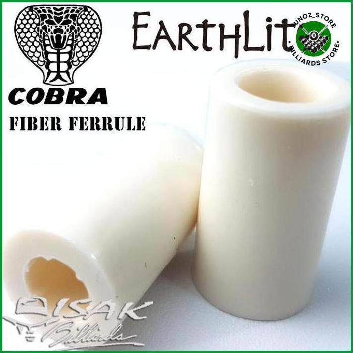 Ferrule Cobra Earthlite - Fiber White - Billiard Cue Stick Biliar Stik Diskon