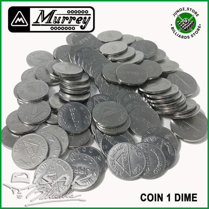 Coin 1-Dime Murrey - 17.9 Mm - (1 Pak = 50 Buah) - Billiard Biliar Best Seller