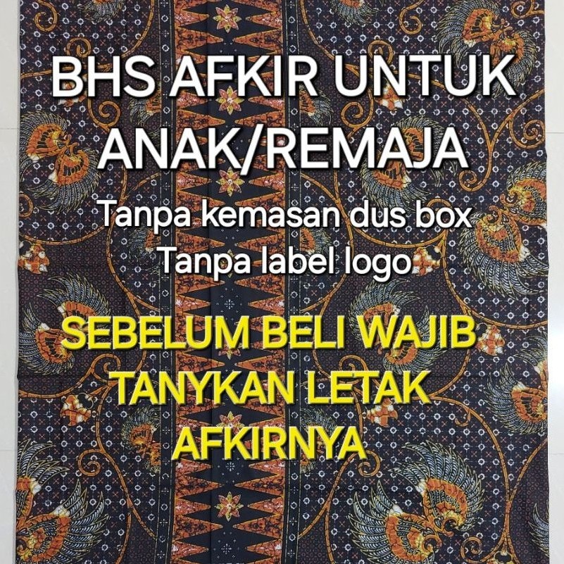 SARUNG BHS INFINITY AFKIR UKURAN. UNTUK REMAJA/ANAK2 TANPA KEMASAN BOX/DUS
