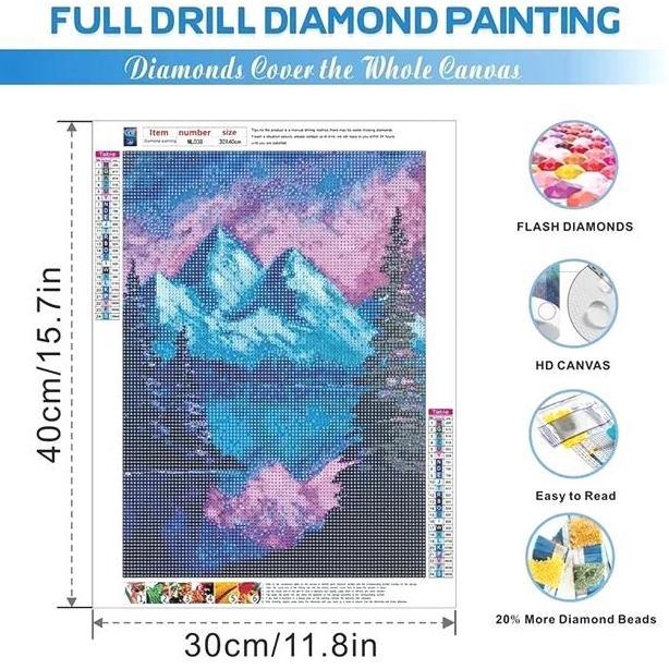 Ready 5D DIY Full Drill Diamond Painting Lukisan Berlian Kristik