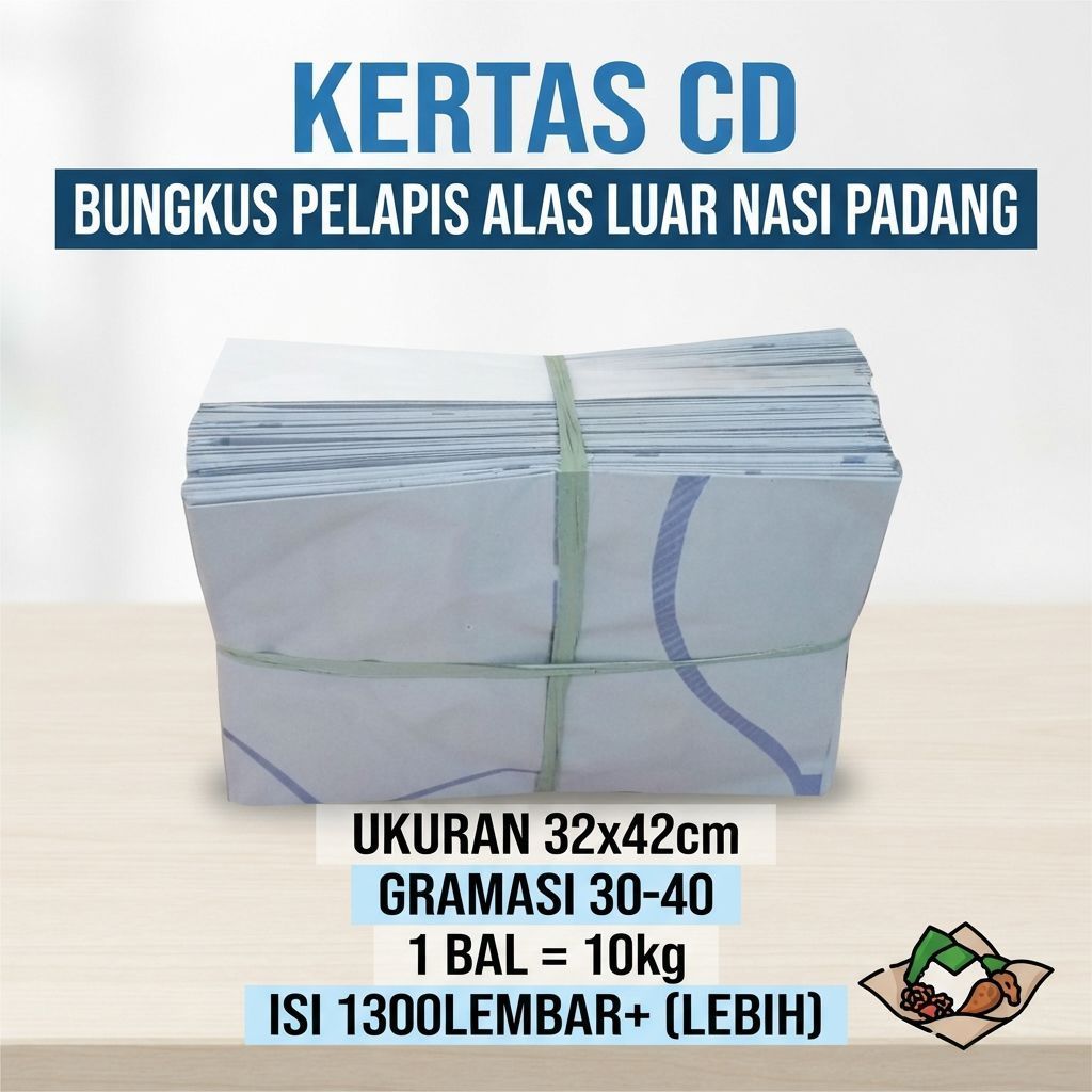 10kg kertas bungkus koper alas luar nasi Padang dan warung Tegal,kupat tahu,roti,bungkus ikan pindan