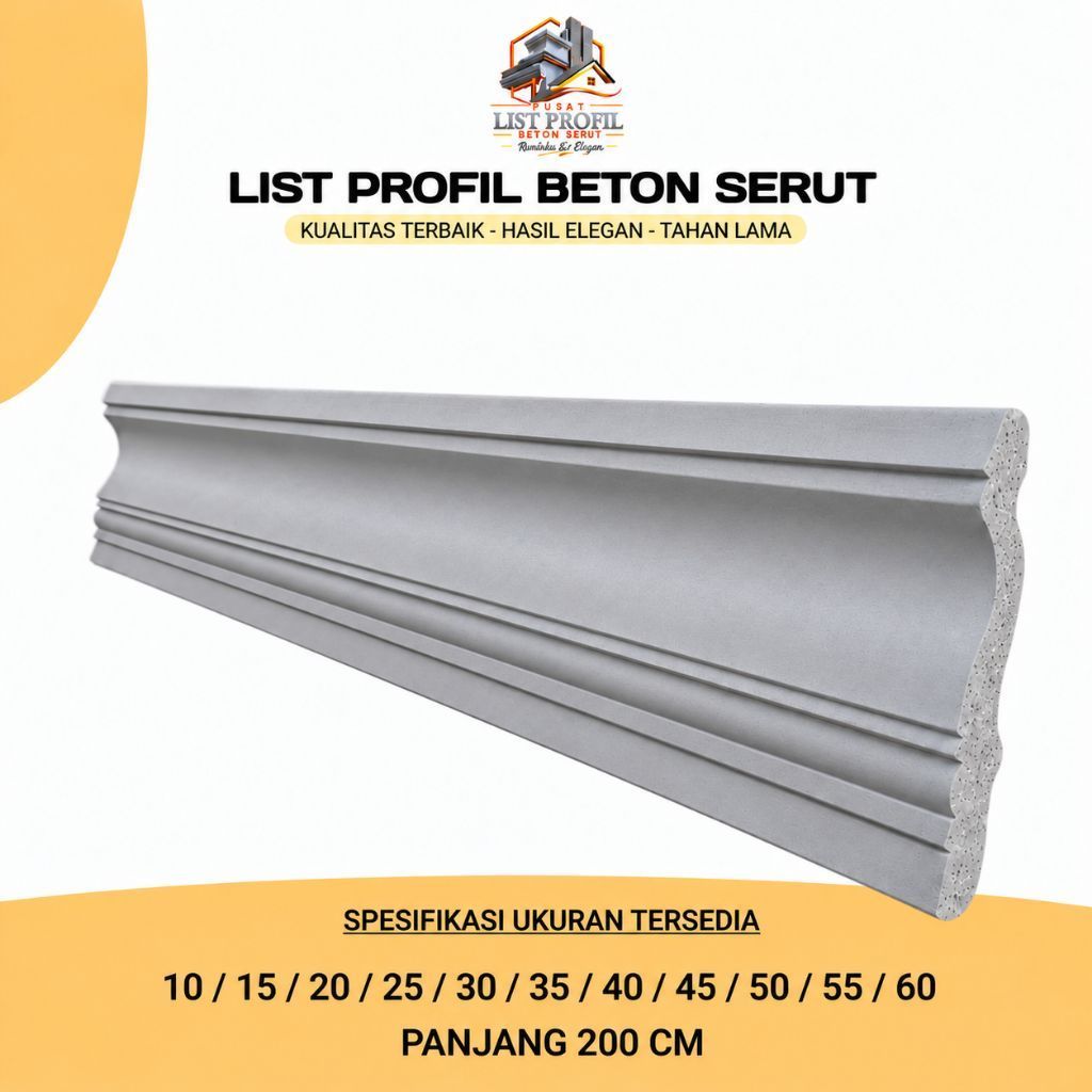 Lisplang Profil Beton - List Profil Beton Tempel - Profil Beton Tempel