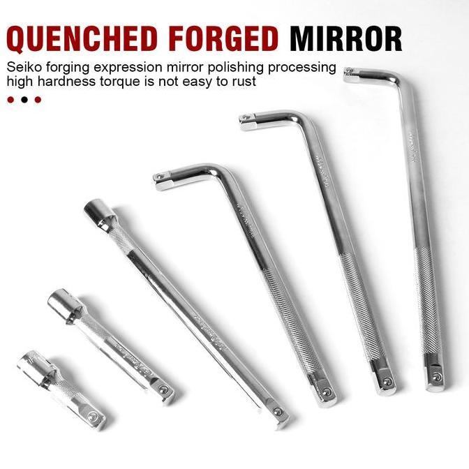 Jld 1/2 Double-End Extension Bar Kunci Shock L Kunci Shock Konektor 3/5/10 Inch Gagang Kunci Shock G